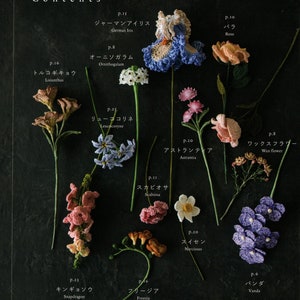 livre électronique sur le crochet japonais, cro602 modèles de fleurs au crochet, motifs fleurs au crochet, décorations, reçu par email image 1