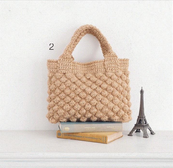 IRO ♥ STRING CROCHET TOTE BAG /追跡付 Cro310 - Japanese Crochet Ebook, Crochet Twine Bag, Pouches