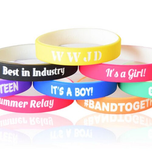 Custom Silicone Bracelets Make Your Own Rubber Wristbands Etsy