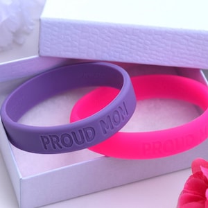 Personalized Silicone Bracelets for Mom - Silicone Wristbands for Mothers - Meaningful Mother's Day Gifts - Custom Jewelry for Mom & Grandma
