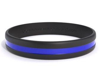 Bands For Events Silicone Thin Blue Line Bracelet Police Jewelry Fundraisers Support Gifts Blue Lives Matter Wristband Back The Blue Rubber Bracelet Men /& Women Awareness Causes