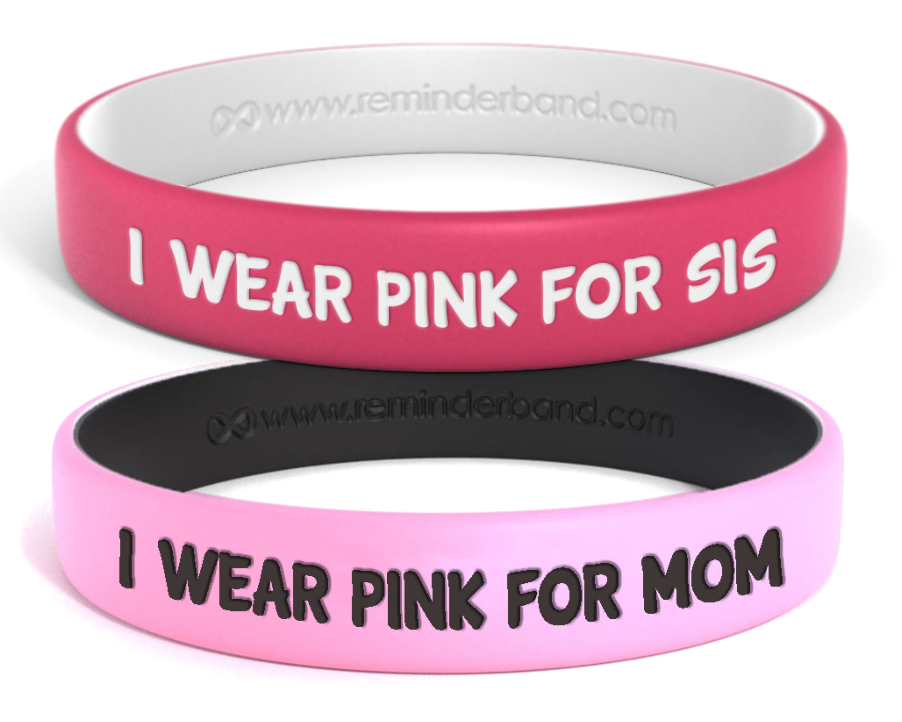 BREAST CANCER PINK AWARENESS OCTOBER RUBBER BAND BRACELET WRISTBAND