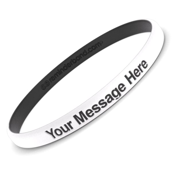 Custom Silicone Wristbands | Thin Luxe Custom Bracelet | Personalized Rubber Bracelets | Custom Jewelry for Medical Alert, Gifts, & Causes