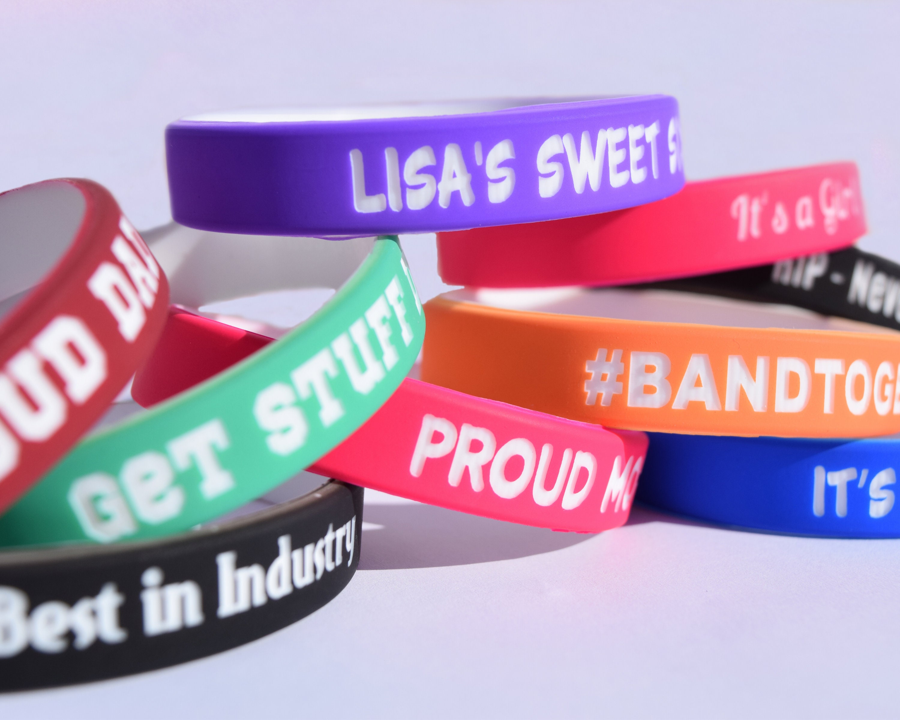 Custom Silicone Wristbands - Bulk Orders 10 To 1000PCS With Your Text & Images