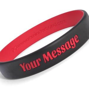 Custom Luxe Silicone Wristbands - Personalized Rubber Bracelets - for Motivation, Events, Gifts, Support, Fundraisers, Awareness, and Causes