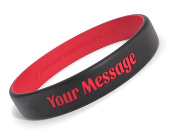 Custom Luxe Silicone Wristbands - Personalized Rubber Bracelets - for Motivation, Events, Gifts, Support, Fundraisers, Awareness, and Causes