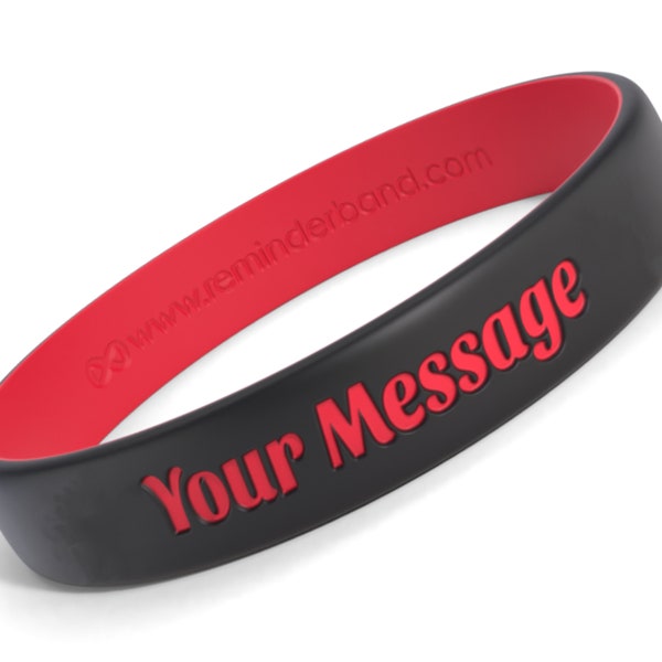 Custom Luxe Silicone Wristbands - Personalized Rubber Bracelets - for Motivation, Events, Gifts, Support, Fundraisers, Awareness, and Causes