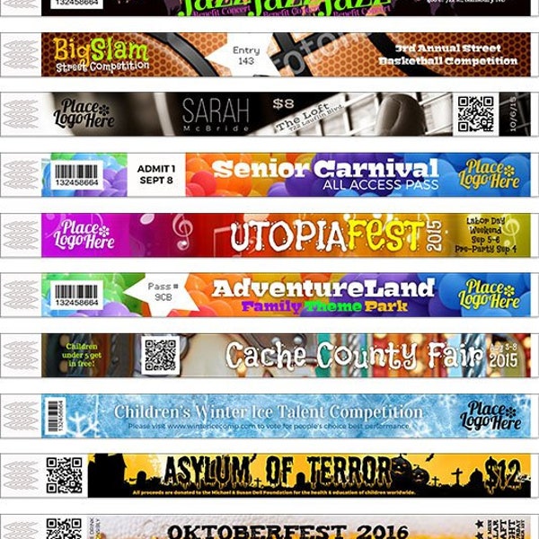 Wristbands Tyvek - Custom Printed Tyvek Wristbands - Party Wristbands - Paper Wristbands - Event Wristbands - Tyvek 3/4", Security Wristband