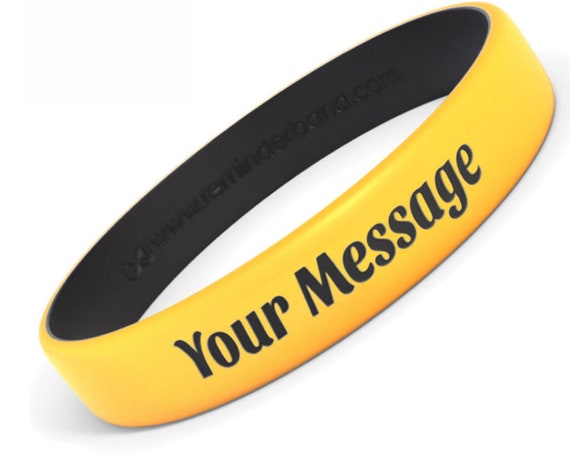 Custom Rubber Bracelets with Your Text Message, Personalized Silicone  Wristbands for Awareness, Events, Support, Gifts, Promotions