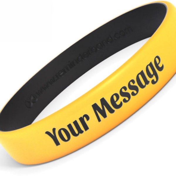 Custom Luxe Silicone Wristbands - Personalized Rubber Bracelets - for Motivation, Events, Gifts, Support, Fundraisers, Awareness, and Causes