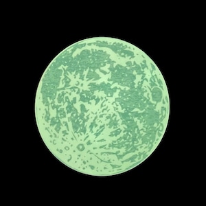 Sticker glow-in-the-dark maan | Supermaanviering | Hemels decor