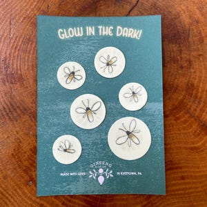 Glow-in-the-dark stickerset Lightning Bug | Stickers vuurvliegjes | Natuurcadeau