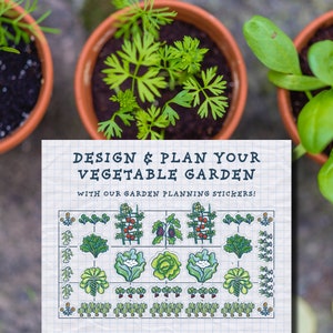 Garden Planning & Design Sticker Sets for Vegetable Gardens