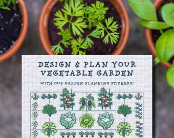 Garden Planning & Design Sticker Sets for Vegetable Gardens