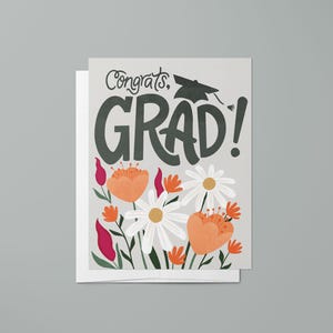 Herzlichen Glückwunsch, GRAD! Abschlusskarte | Blumen Abschluss Gruß