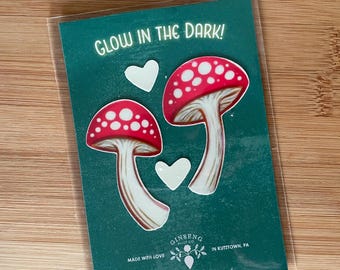 Pilz Liebe Glow-in-the-Dark Aufkleber