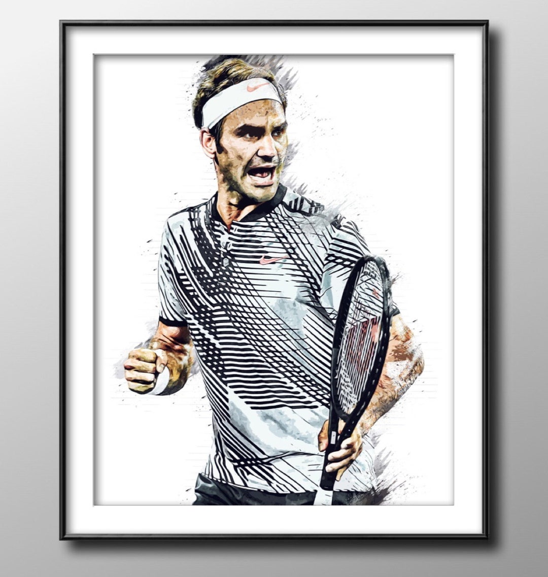 Roger Federer Poster RF Spatter Australian Open 2017 Tennis King of