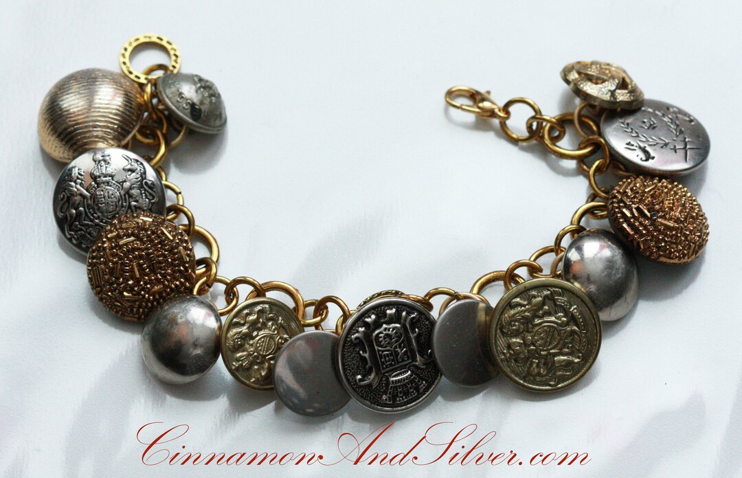 DIY Button Charm Bracelet Instructions Make Your Own Button Etsy