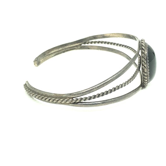 Magnificent John Begay Vintage Native American Navajo Onyx Sterling Silver Bracelet Cuff Magnificent John Begay Vintage Native American Navajo Onyx Sterling Silver Bracelet Cuff