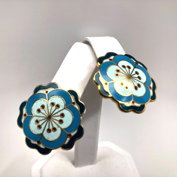 ■VINTAGE HOLLYWOOD■ Bellflower Earrings VH2336EA013B Bellflower Earrings, Glass Floral and Leaf Drop Earrings - Etsy
