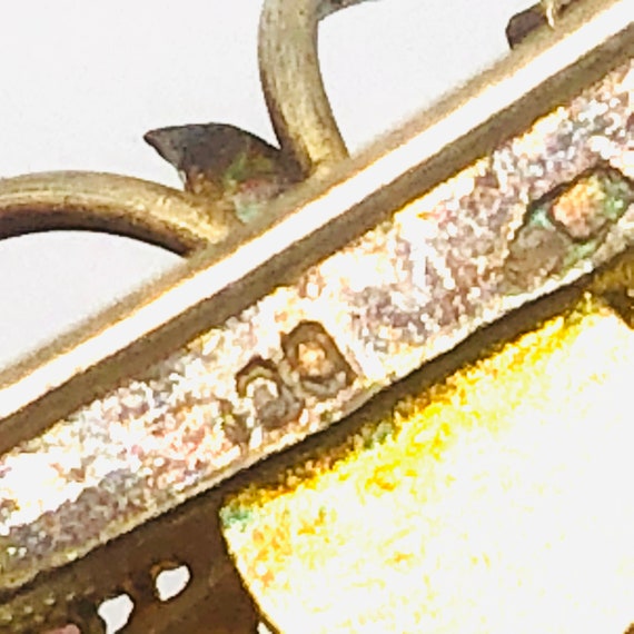 Vintage 10kt Gold Wash over 800 Silver Filigree B… - image 3