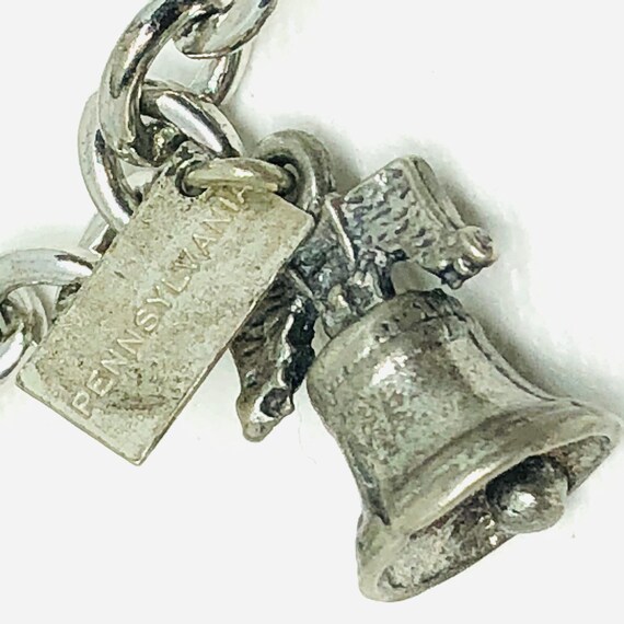 Vintage Sterling Charm Bracelet with 8 Large 3D C… - image 4