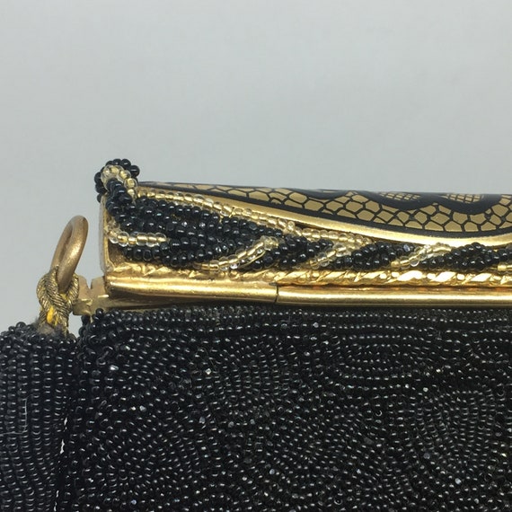 Vintage Morabito Paris Black Beaded Evening Purse… - image 9