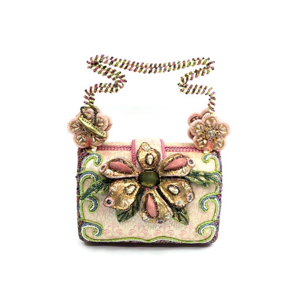 Vintage Mary Frances Passion Petals Pink & Green B