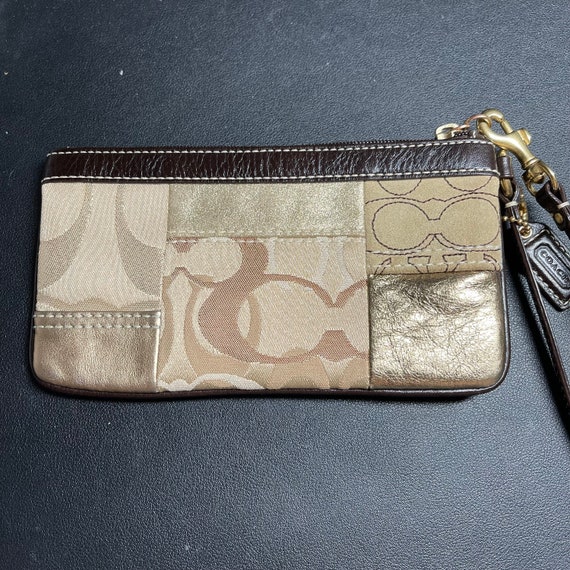 Vintage Coach Animal Print Patchwork Suede, Leather, Canvas