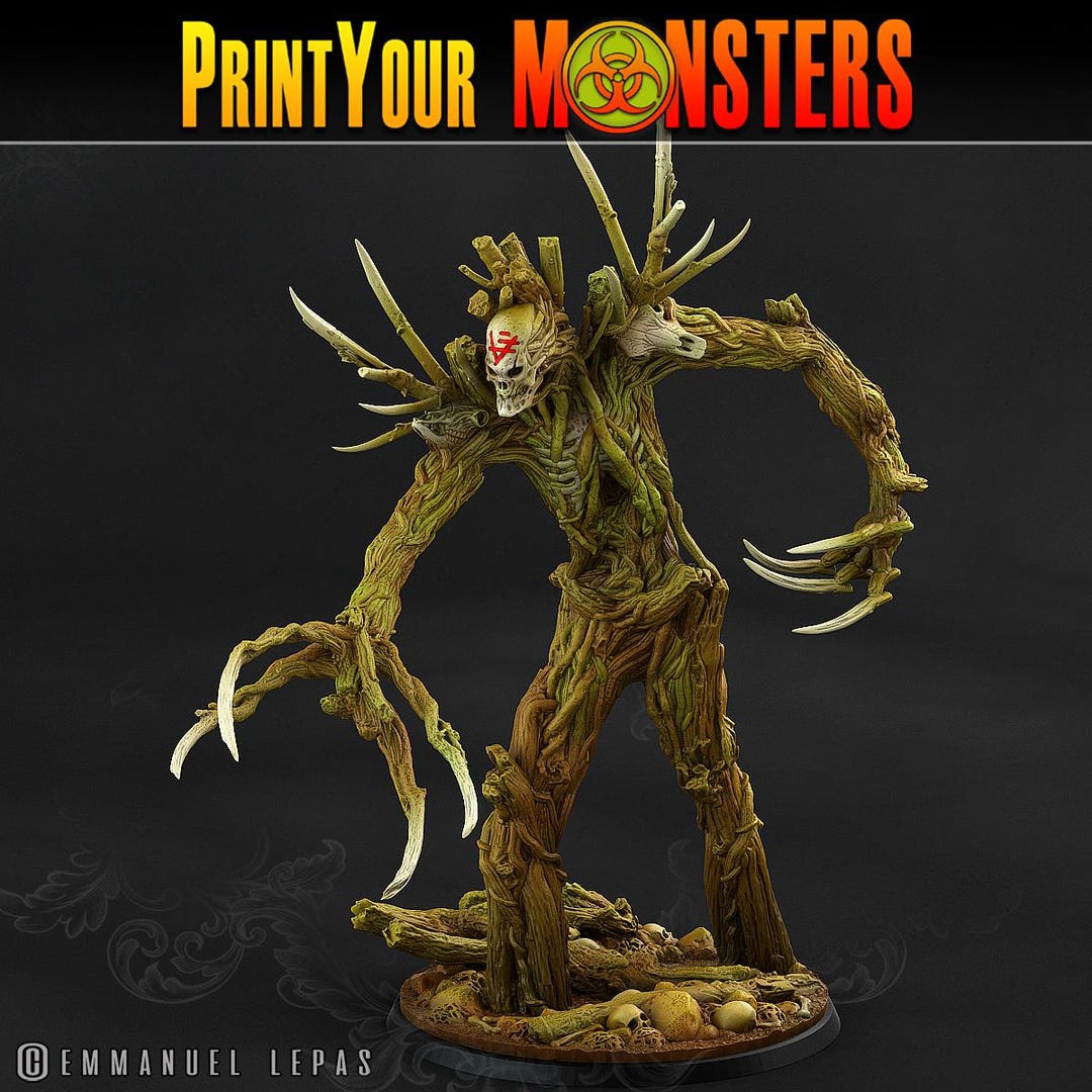 Undead Treant Miniatures 3D Printed Forest Monster Miniatures Unpainted ...