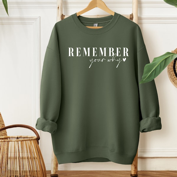 Remember Your Why! Sweatshirt, T-shirt or Long Sleeve T-shirt -8 color choices-Vacation Time