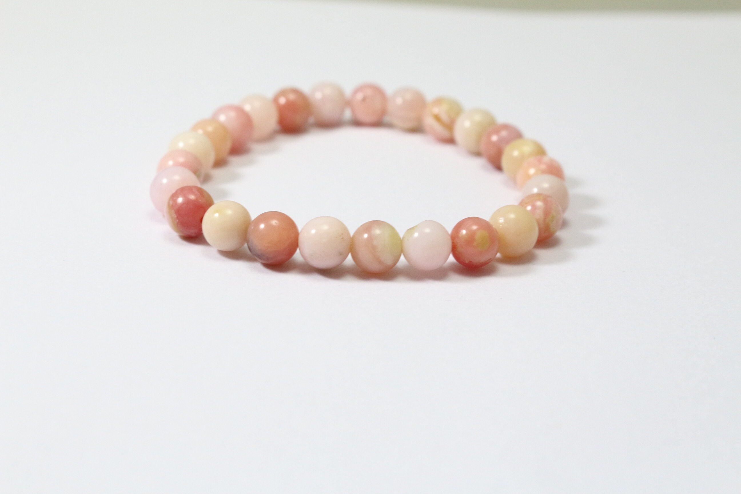 Natural Pink Opal Bracelet/ Opal Bracelets/ Energy Bracelet/ Etsy