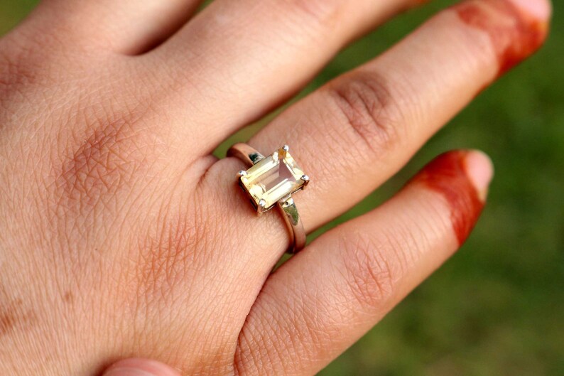 Natural Golden Topaz RingSterling Silver Golden Topaz RingBeautiful Ring for herGift for herGolden Topaz Ring for bridesmaid