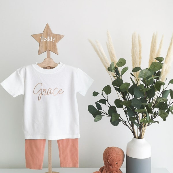 Stacey Solomon and Rex's Exact clothing stand clothes Hanger in WHITEWASH | STAR | Baby clothing hanger | Unique Baby gift | First baby gift