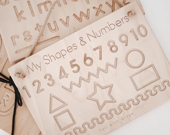 Numbers and Shape Board  | Montessori | Wooden toys | Wooden Learning | Open ended play | Wooden Git | Children