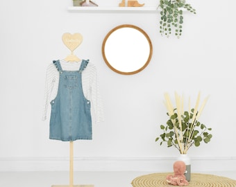 Stacey Solomon - ENGRAVED HEART Clothing stand - Clothes hanger - Zack and Leighton Junior Stands aged 4 - Small adult