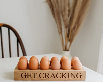 Personalised Wooden 12 Dozen Egg Holder