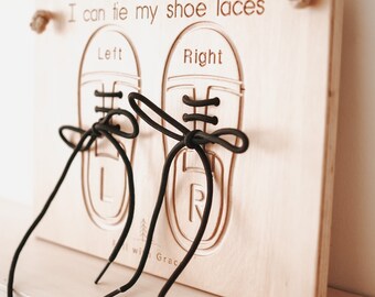 Shoe Lacing Board | Montessori Wooden Toy, Preschool Learning