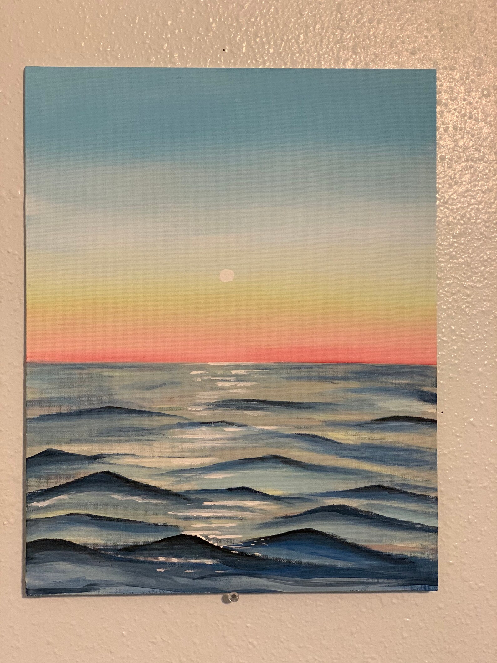 Ocean Sunset Acrylic Painting - Etsy Norway