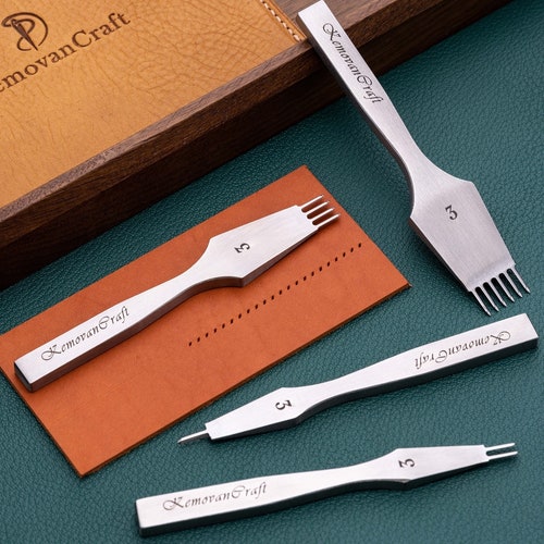 Leather Craft Diamond Pricking Iron Set Diamond Chisel Etsy