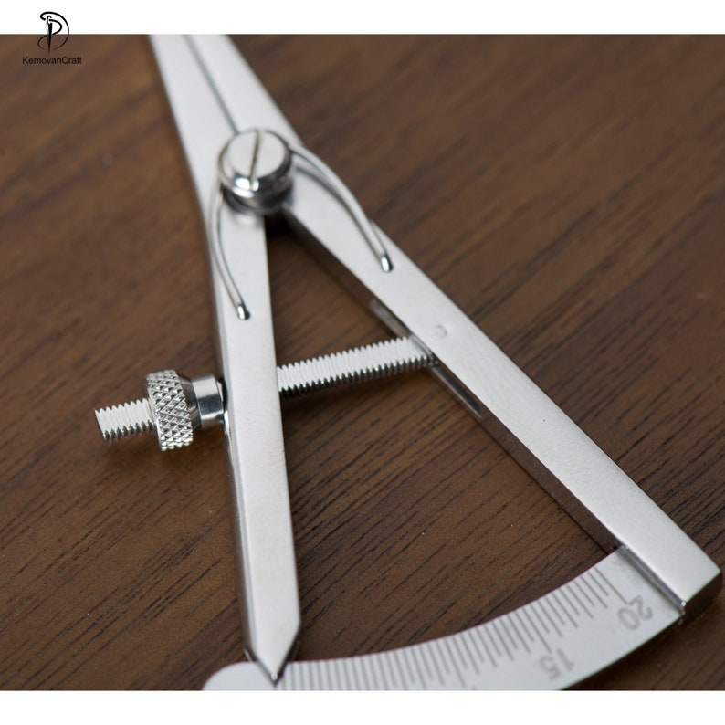 Leather Edge Mini Wing Divider Leather Compasses Adjustable Edge Creaser Leather Craft Tool image 6