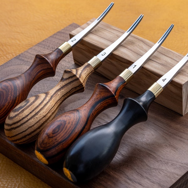 Leather Edge Beveler Set – Sharp Skiving & Edge Finishing Tool for Leathercraft