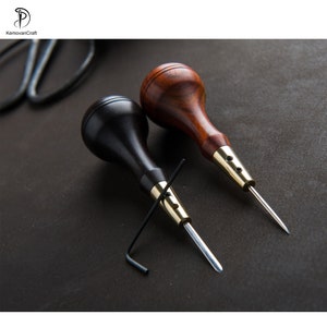 KemovanCraft Leather Detachable Scratch Stitching Awl French/Diamond Awl for Leathercraft image 4