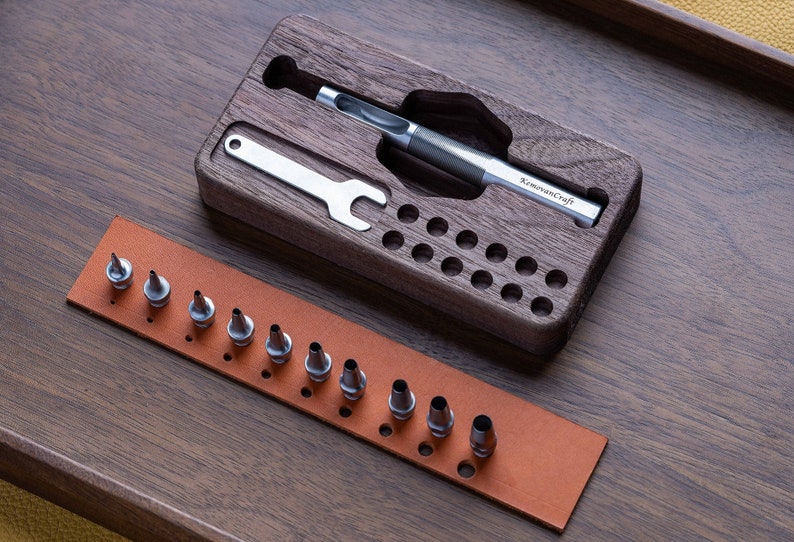 Leather Holes Punch Set Detachable Round Holes Chisels Etsy
