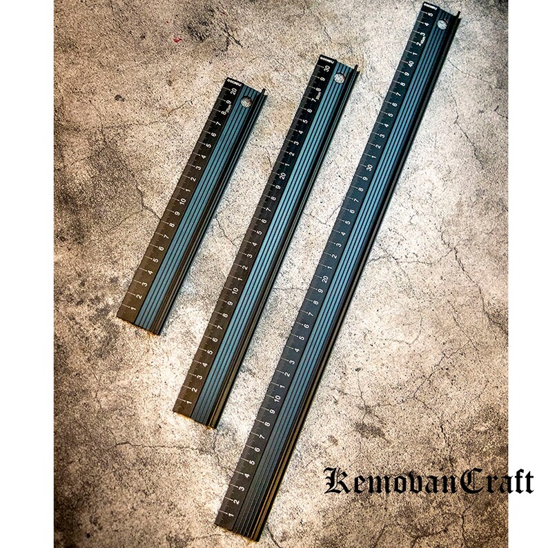 Leather Craft Scale Ruler Anti-cutting Hand Ruler Leather Cutting Tool Measuring Tool
