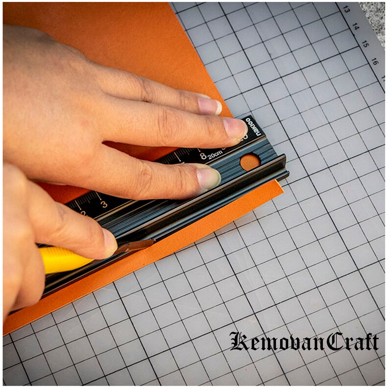 Leather Craft  Scale Ruler Anti-cutting Hand Ruler Leather Cutting Tool Measuring Tool