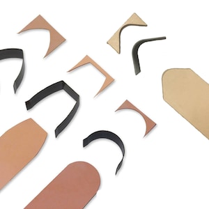 Leather Strap Edge Punch: V, Round, Square Corner Cutter Set (10 PCS)