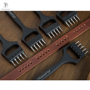 Watch Strap Punch Tool -Black Oval Punch- 5 Prongs 6.35mm Spacing KemovanCraft