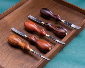 Couteau large en cuir Cocobolo 4 - 12 mm Outils d'artisanat du cuir par KemovanCraft