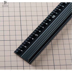 Leather Craft Scale Ruler Anti-cutting Hand Ruler Leather Cutting Tool Measuring Tool zdjęcie 5